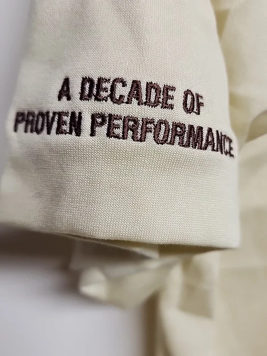 Sahara Cream Short-Sleeve Western Embroidered Polo Shirt w/pockets Sz M - Picture 4 of 10